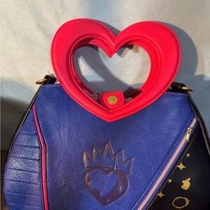 Heart Handle Blue and Red Women's Bag